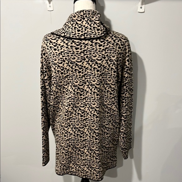 Leopard Print Cowl Neck Sweater - Picture 6 of 14